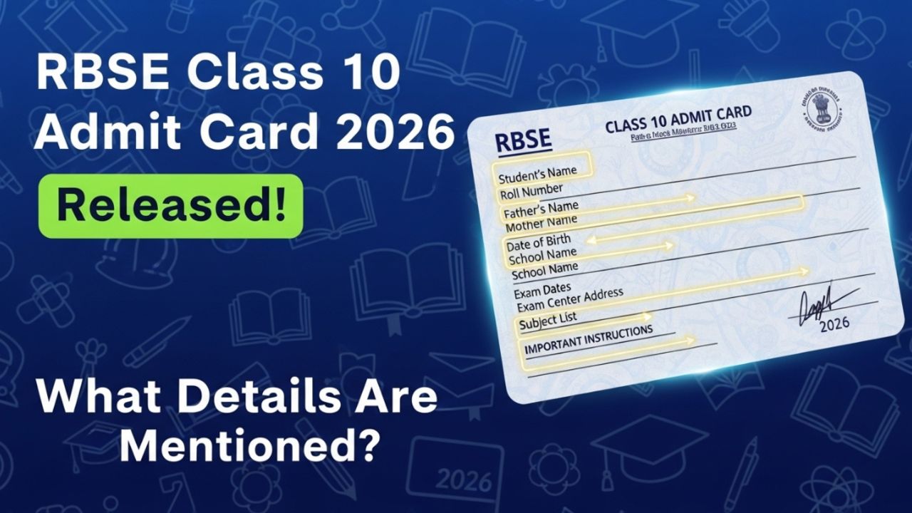 What Details Are Mentioned on the RBSE Class 10 Admit Card 2026