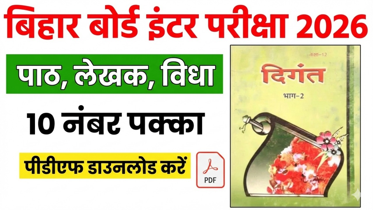 Bihar Board 12th Hindi Padya Khand Writer Name 2026