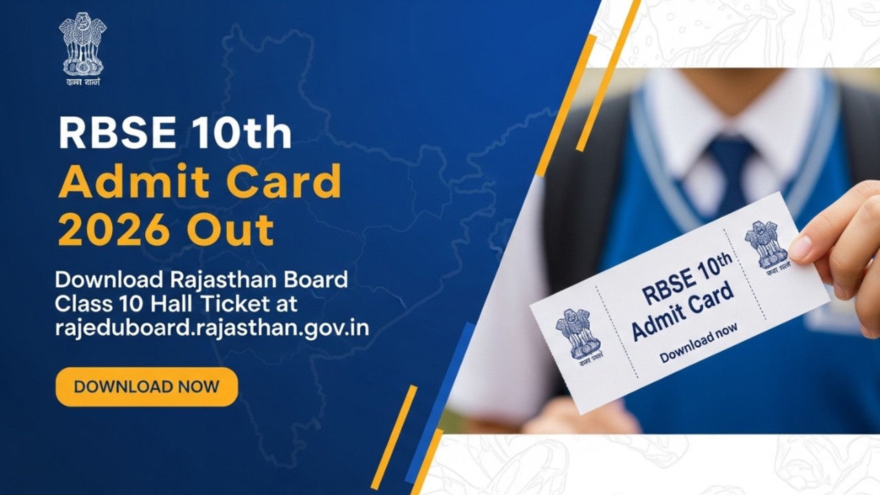 RBSE 10th Admit Card 2026 Out
